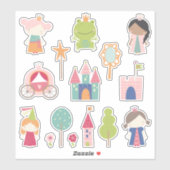 Sticker Enfants Fairytale Princesses (Feuille)