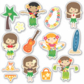 Sticker Enfants filles Hula (Devant)