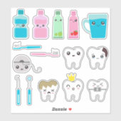 Sticker Enfants Hygiène dentaire (Feuille)