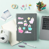 Sticker Enfants Llama Unicorn jeu d'amusement personnalisé (Couverture iPad)