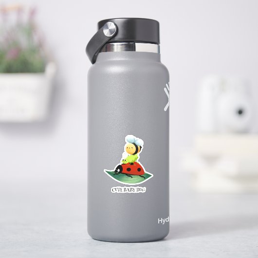 Sticker Enfants mignonne Rouge coccinelle Abeille insecte (HydroFlask)
