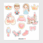 Sticker Enfants Prince & Princesse (Feuille)