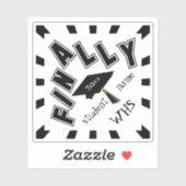 Sticker ENFIN ! Félicitations à tous ! (Feuille)