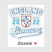 Sticker England Lionesses Champions 2022 College Style (Feuille)