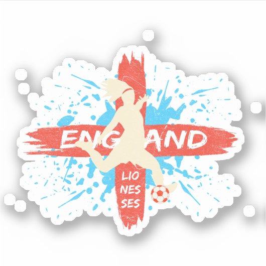 Sticker England Lionesses - England Flag (Devant)