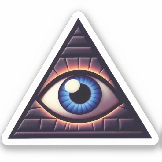 Sticker Enigmatic Illuminati Eye Triangle (Recto)