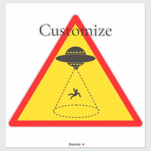 Sticker Enlèvement d'Alien UFO Thunder_Cove (Feuille)