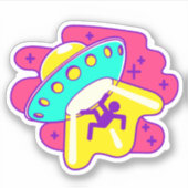 Sticker Enlèvement d'OVNI Alien de navire spatial - Sticke (Devant)