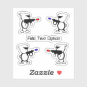 Sticker Ennemis Aliens avec lasers laser (Feuille)