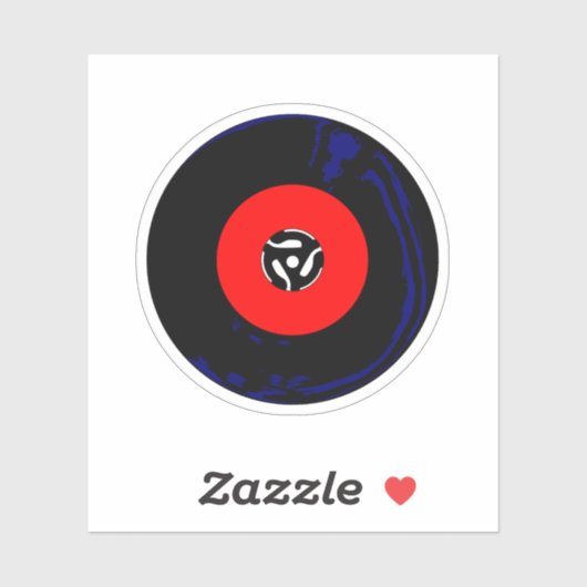 Sticker Enregistrement unique à 45 tr/min (Feuille)