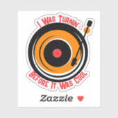 Sticker Enregistrement vinvinvinyle retro de musique perso (Feuille)