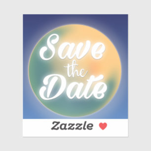 Sticker Enregistrer la lune magique de la date