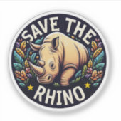 Sticker Enregistrer le Rhino (Devant)