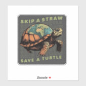 STICKER ENREGISTRER LES TORTUES SKIP A STRAW ENREGISTRER U (Feuille)