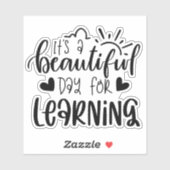 Sticker Enseignant Belle journée pour l'apprentissage (Feuille)