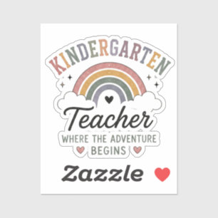 Sticker Enseignant de Maternelle Là Où L'Aventure Commence