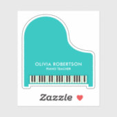 Sticker Enseignant de piano, Studio de musique, Tuteur de (Feuille)