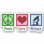 Sticker Enseignant en biologie de l'amour pour la paix (Devant)
