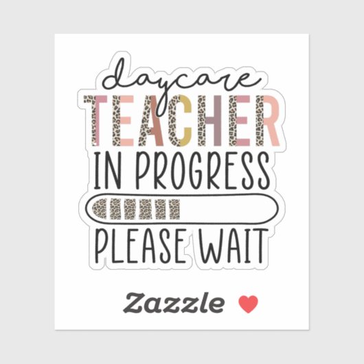 Sticker Enseignant en garderie en cours Enseignant en gard (Feuille)