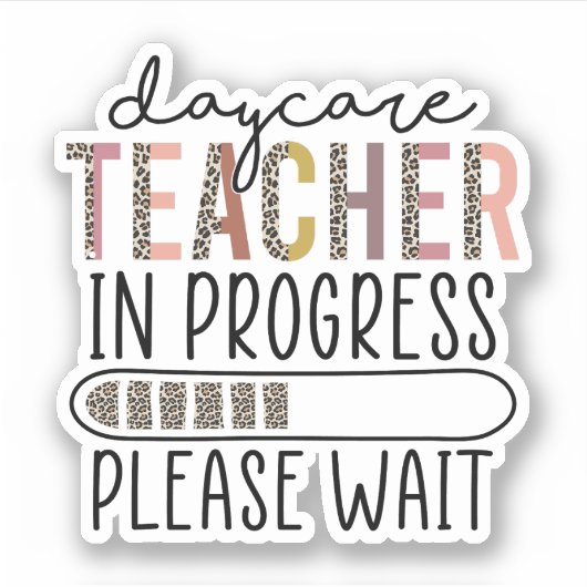 Sticker Enseignant en garderie en cours Enseignant en gard (Devant)