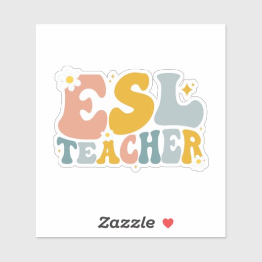 Sticker Enseignant ESL (Feuille)