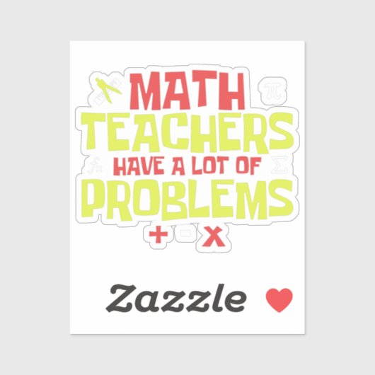 Sticker Enseignant marrant des maths | Math Joke (Feuille)