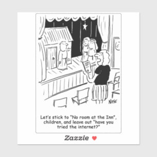 Sticker Enseignant Répétition Nativité Jouer Cartoon