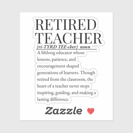Sticker Enseignant retraité (Feuille)