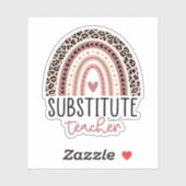 Sticker Enseignant substitut, cadeau d'appréciation de l'e (Feuille)
