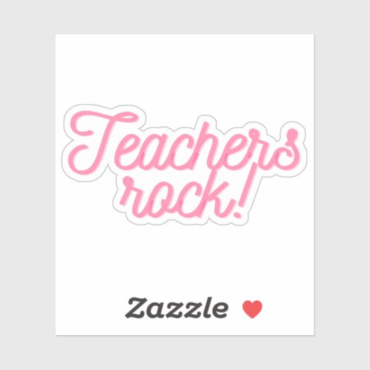 Sticker Enseignants Rock ! (Feuille)
