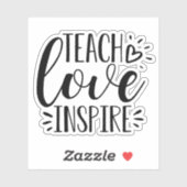 Sticker Enseigner l'inspiration d'amour | Appréciation de  (Feuille)