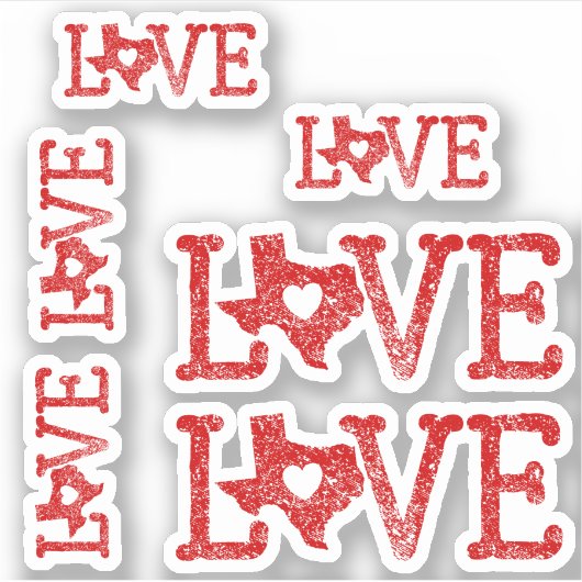 Sticker Ensemble 6 Texas Love Raider Red (Devant)