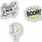 Sticker ensemble amusant - Conception colorée et l (Devant)