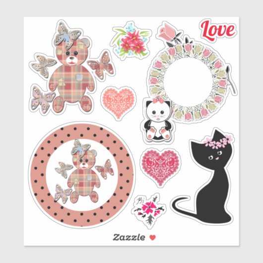 Sticker Ensemble bébé chic (Feuille)