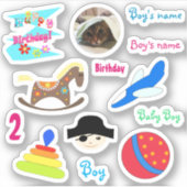 Sticker Ensemble bébé pour garçon, garçon, ensemble jouets (Devant)