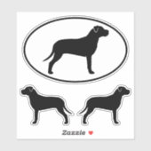 Sticker Ensemble d'autocollant de vinyle de silhouettes de (Feuille)