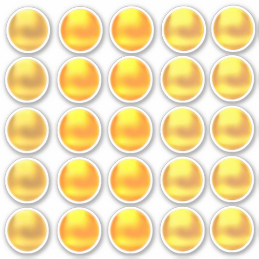 Sticker Ensemble d'autocollants à points dorés mignons (Devant)