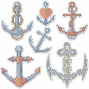 Sticker Ensemble d'autocollants Ancres