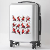 Sticker Ensemble d'autocollants Cardinal Rouge – Décoratio (Sur valise)