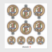 Sticker Ensemble d'autocollants Clan Christie Crest (Feuille)