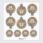 Sticker Ensemble d'autocollants Clan Russell Crest (Feuille)