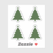 Sticker Ensemble d'autocollants d'arbre de Noël brillant e (Feuille)