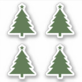 Sticker Ensemble d'autocollants d'arbre de Noël brillant e (Devant)