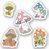 Sticker Ensemble d'autocollants de champignons (Devant)