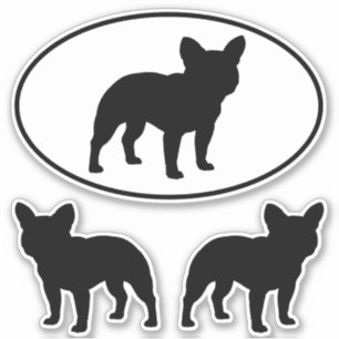 Sticker Ensemble d'autocollants de chien avec silhouettes 