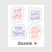 Sticker Ensemble d'autocollants de citations motivationnel (Feuille)