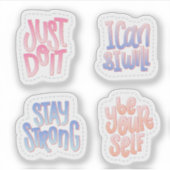 Sticker Ensemble d'autocollants de citations motivationnel (Devant)