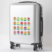 Sticker Ensemble d'autocollants de fleurs colorés (Sur valise)