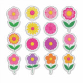 Sticker Ensemble d'autocollants de fleurs colorés (Devant)