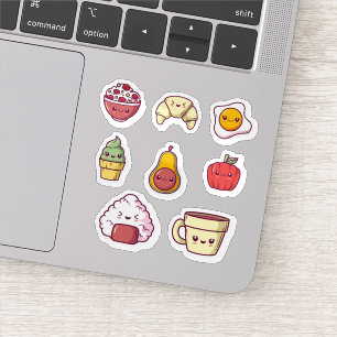 Sticker Ensemble d'autocollants de nourriture kawaii de de